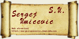 Sergej Umićević vizit kartica